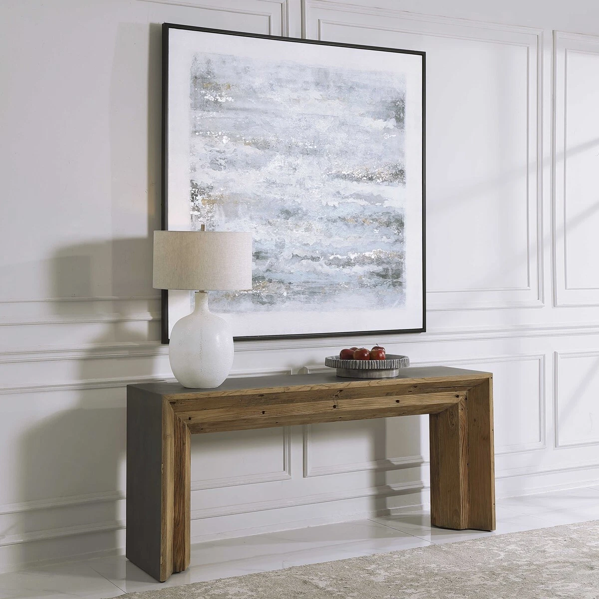 Concrete console table with drawers deals