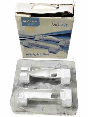 Nintendo Wii Fit GT Coupe Weight Set 1Kg 2 Dumbbells White Console W- 103 Motion