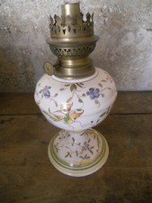 lampe a petrole ancienne faience grenier