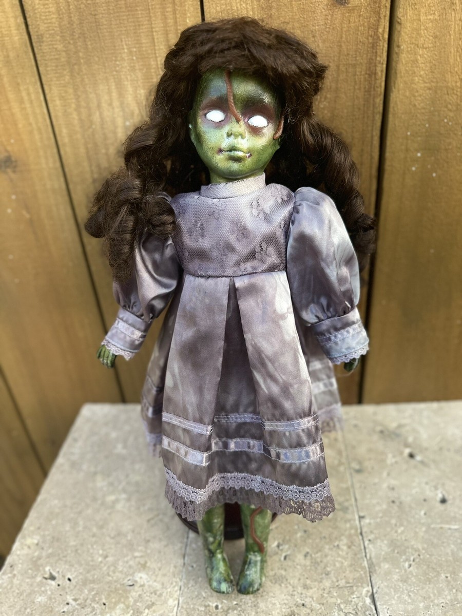 Scary Porcelain Doll. Zombie Doll. Halloween Decor. Possessed Doll