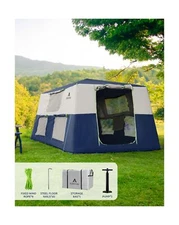 14.1'x6.5'x9' Inflatable Tents for Camping, Portable 6/8/10 Person Blow Up Ai...