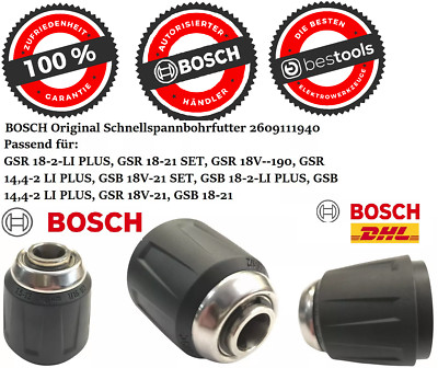 Bosch Schnellspannbohrfutter GSR&GSB  18-2-LI PLUS GSR 18V-21 GSB 18-21 