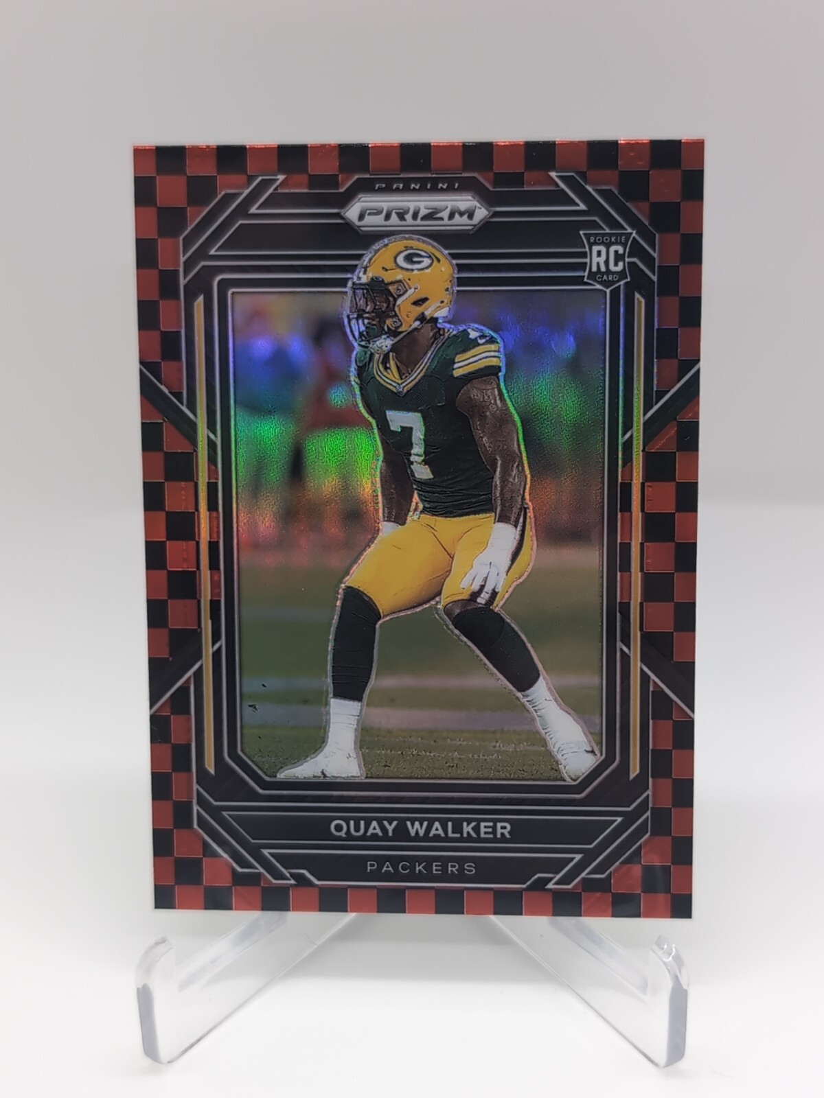 2022 Panini Prizm #373 Quay Walker Red and Black Checkerboard SSP RC PACKERS RC