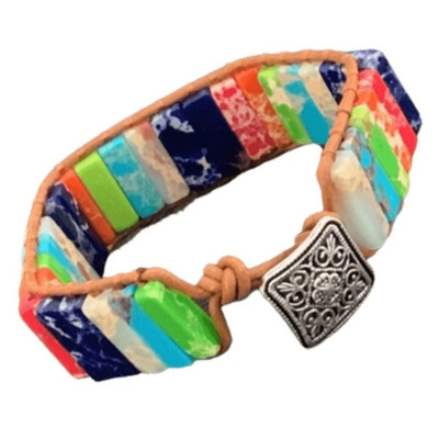 Men s 7 Chakra Spiritual Meditation Energy Natural Stone Healing Bracelet NEW