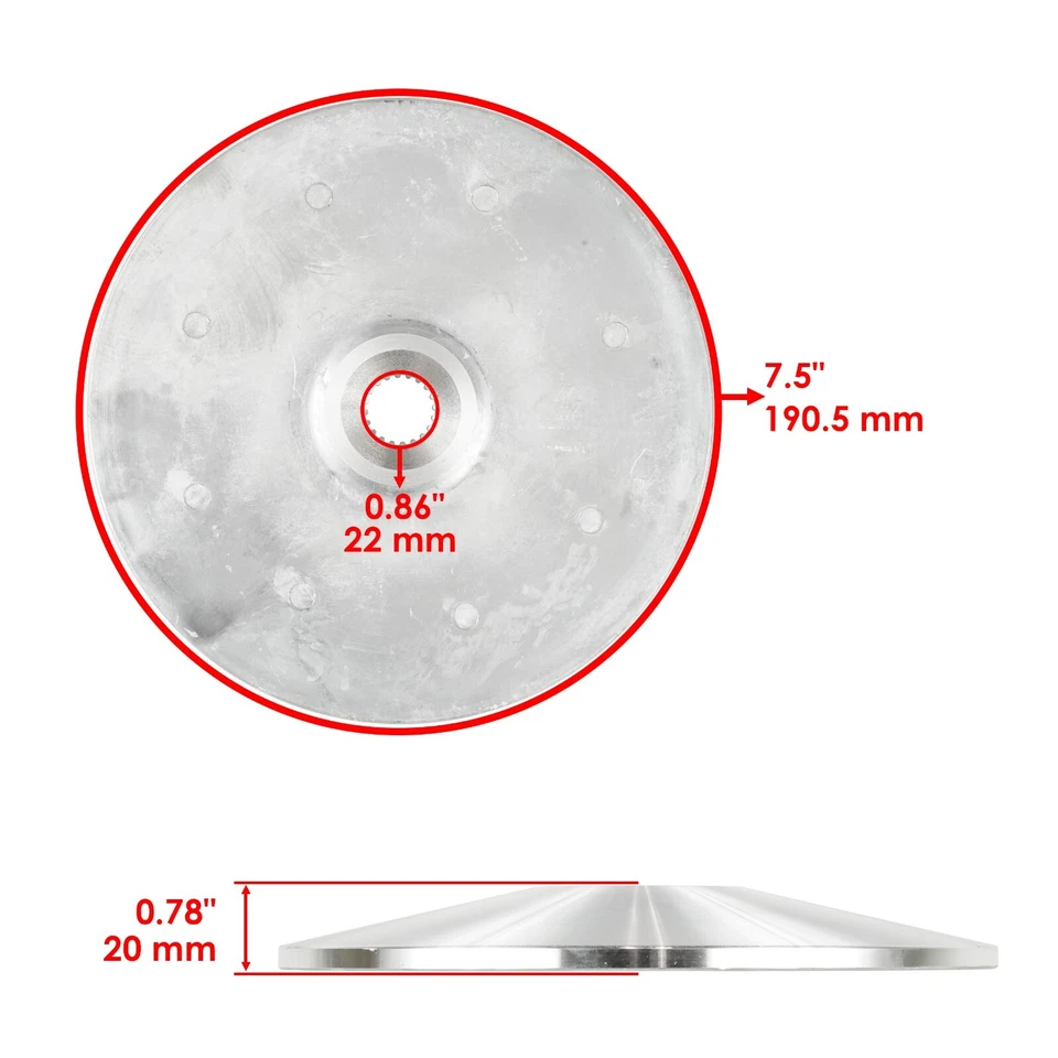 Polea fija primaria para Yamaha Rhino 700 Fi YXR700F YXR 700F 2008-2013 Foto 2 de 4