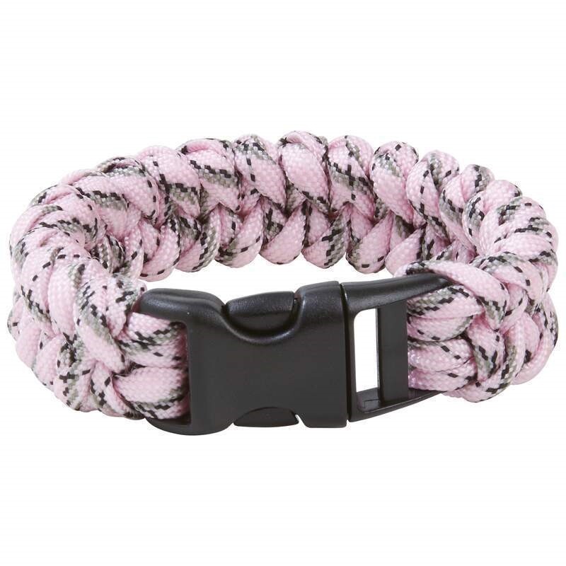 Pink Breast Cancer Awareness Paracord Bracelet