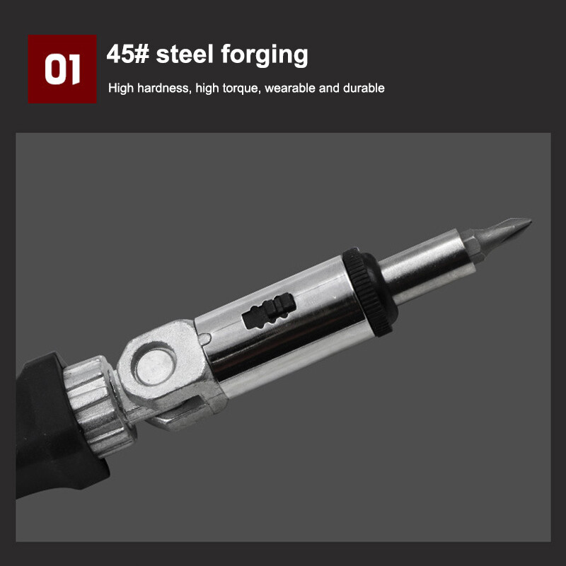 1/4 Inch Hex Left Right 180° Rotating Ratchet Screwdriver Drive Tackle ...