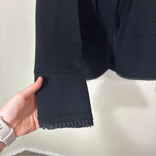 Chaqueta Blazer Joseph Ribkoff Mujer 10 Frente Abierto Riffle Negra Foto 3 de 4