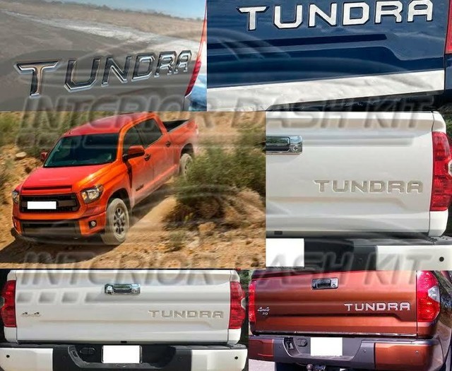 2018 2019 2020 TOYOTA TUNDRA CHROME TAILGATE REAR LETTERS INSERTS