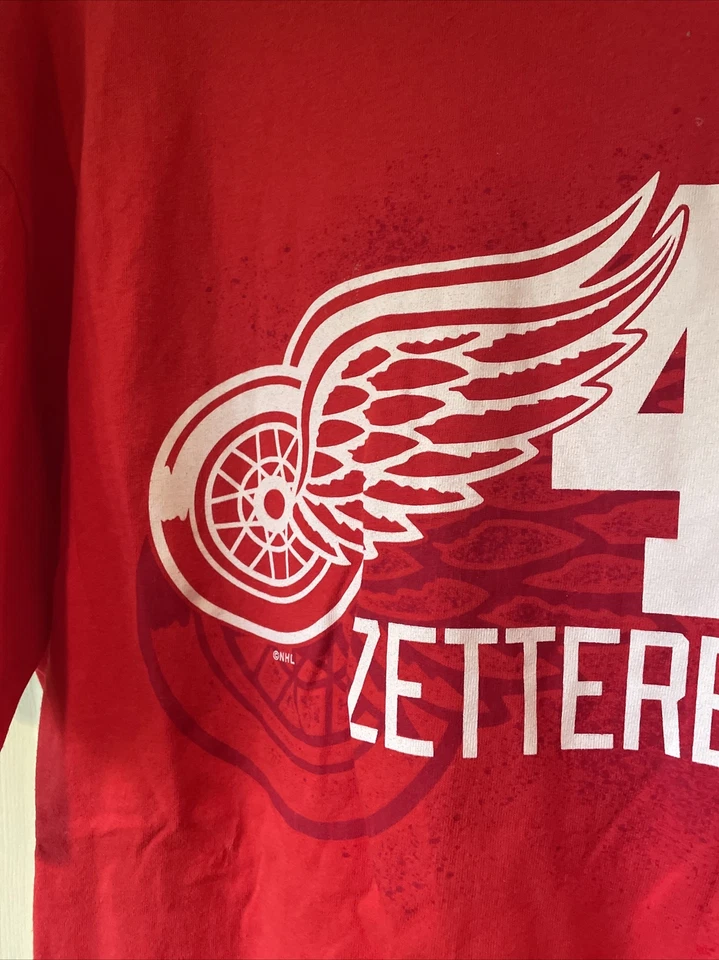 Camiseta Henrik Zetterberg Talla XL Detroit Red Wings HOF NHL Hockey #NHL Foto 4 de 4