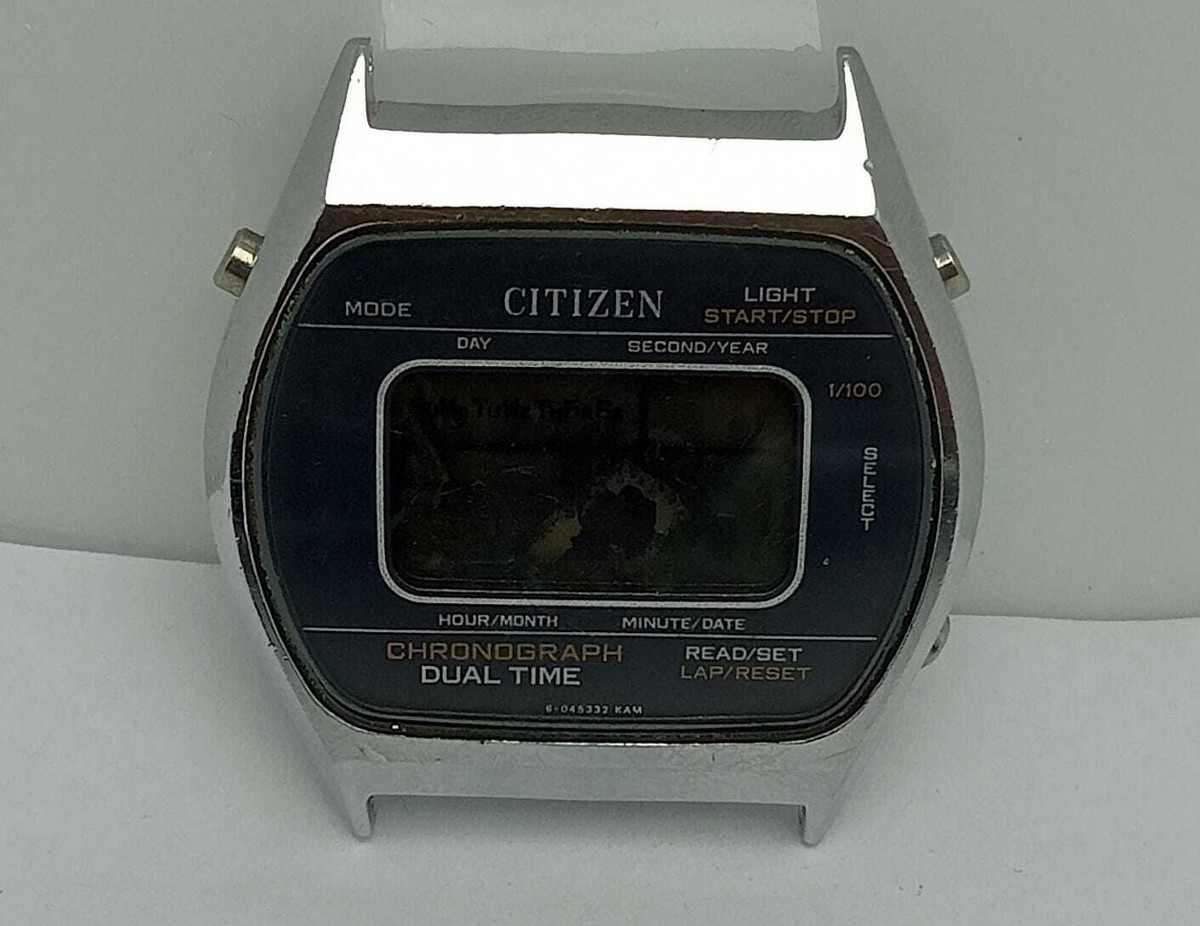 Citizen 4-060415 Quartz Digital Vintage Men's Watch For Parts | eBay