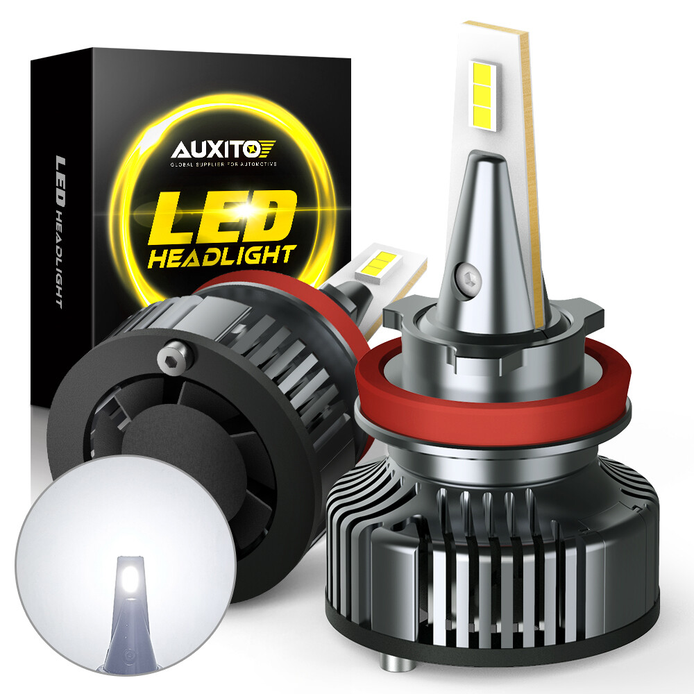 AUXITO H8 H9 H11 LED Headlight Bulb Super Bright 6500K White High Low Beam Kit