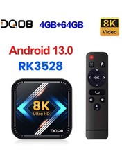 Android TV Box DQO8, 8K Video, 4K HDR, 4GB RAM, 64GB Storage, Android 13