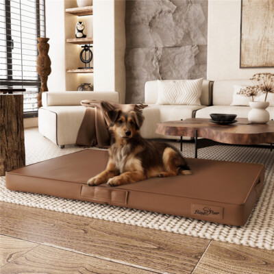 Luxury Leather Large Dog Bed 3D Orthopedic Pets Dog Cat Beds