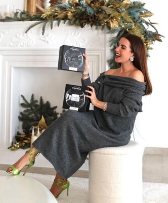 grey wool dress zara WOMEN SS24 DRAPED SOFT KNITWEAR MIDI 3653/005_L, XL_NWT RUN BIG Jumper dress