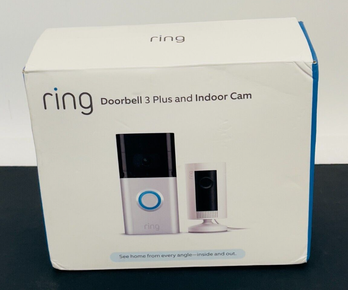 Ring Video Doorbell 3 Plus with HD Night Vision & Indoor Camera Bundle-image