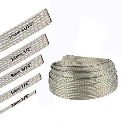 EMI RFI ESD Shielding Wire Sheathing Cable Sleeve Metal Mesh 9'&26' Length Lot