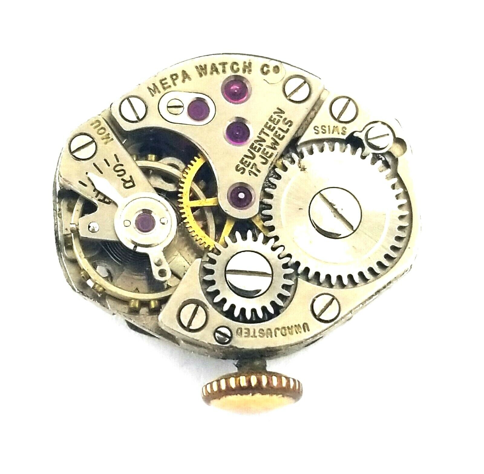 Antique Mepa Swiss 17 Jewel Women's Wrist Watch Movement Parts Repair #ST