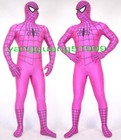 Rose Red Spandex Spiderman Hero Catsuit Costumes Unisex Spider-Man Costumes F257