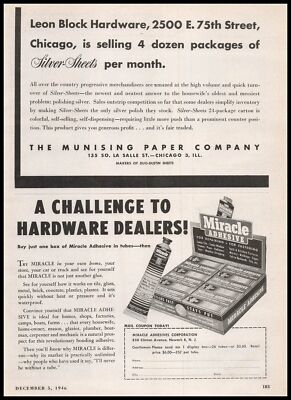 1946 Miracle Adhesive Corp. Newark New Jersey Store Display Vintage Print Ad