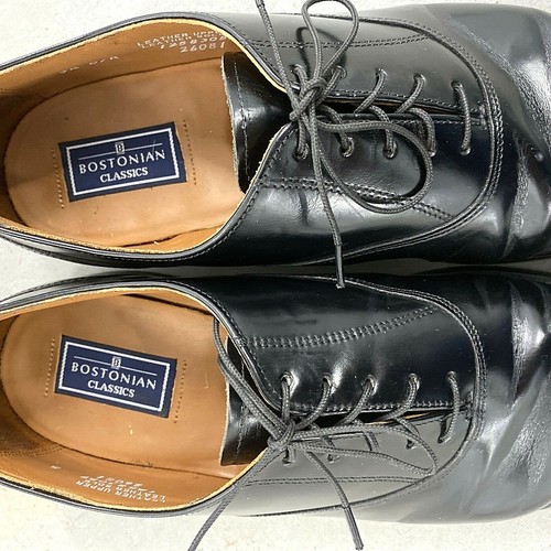 Bostonian Men’s Classics Size 9.5 C/A Black Dress Lace Up Cap Toe Shoes USA - Picture 4 of 12
