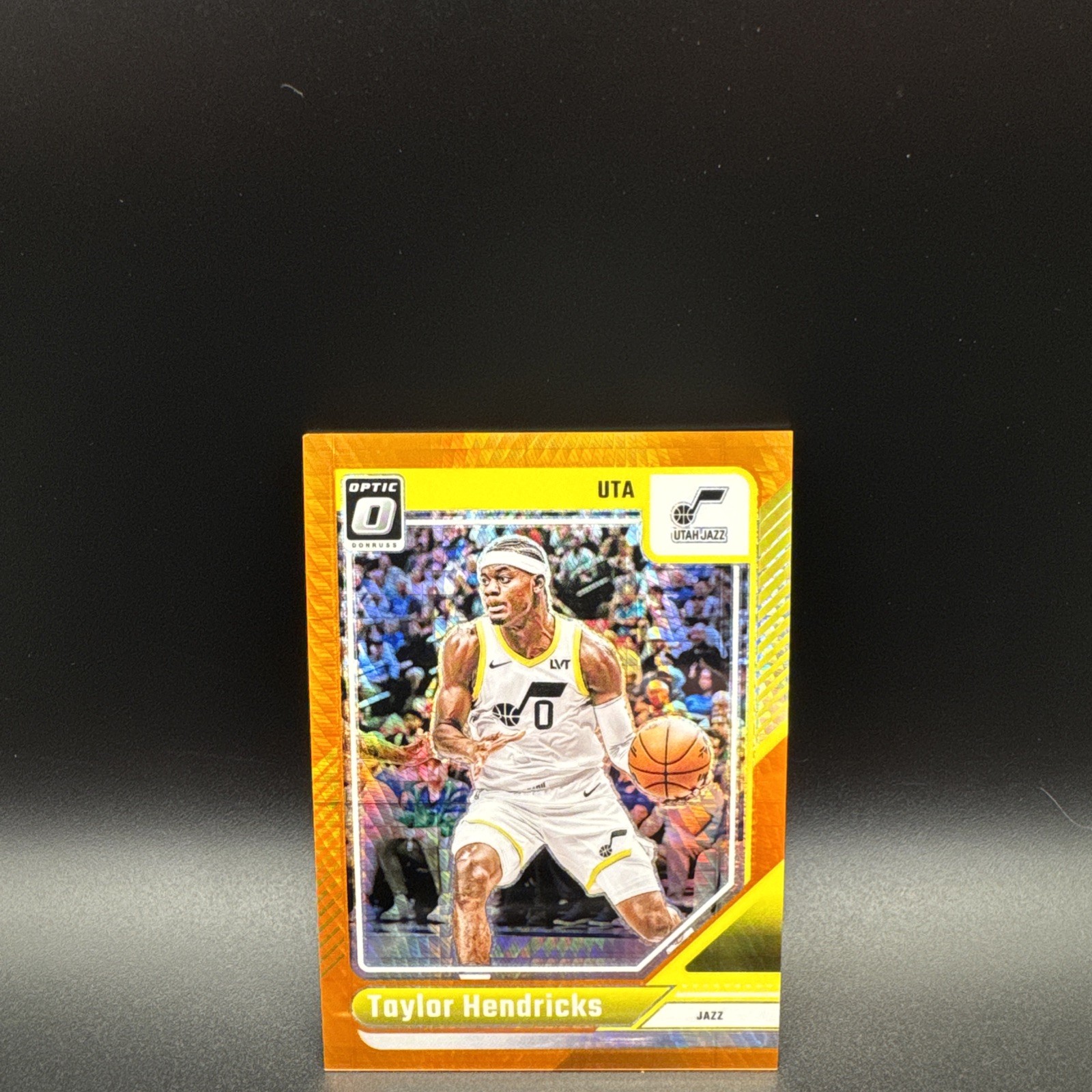 Taylor Hendricks 2024-25 Panini Donruss Optic Orange Hyper Prizm /299 Jazz #203