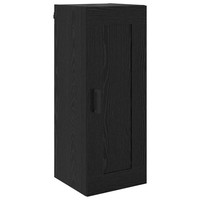Wandschrank HäNgeschrank Eichenoptik Schwarz 34,5 X 34 X 90 Cm