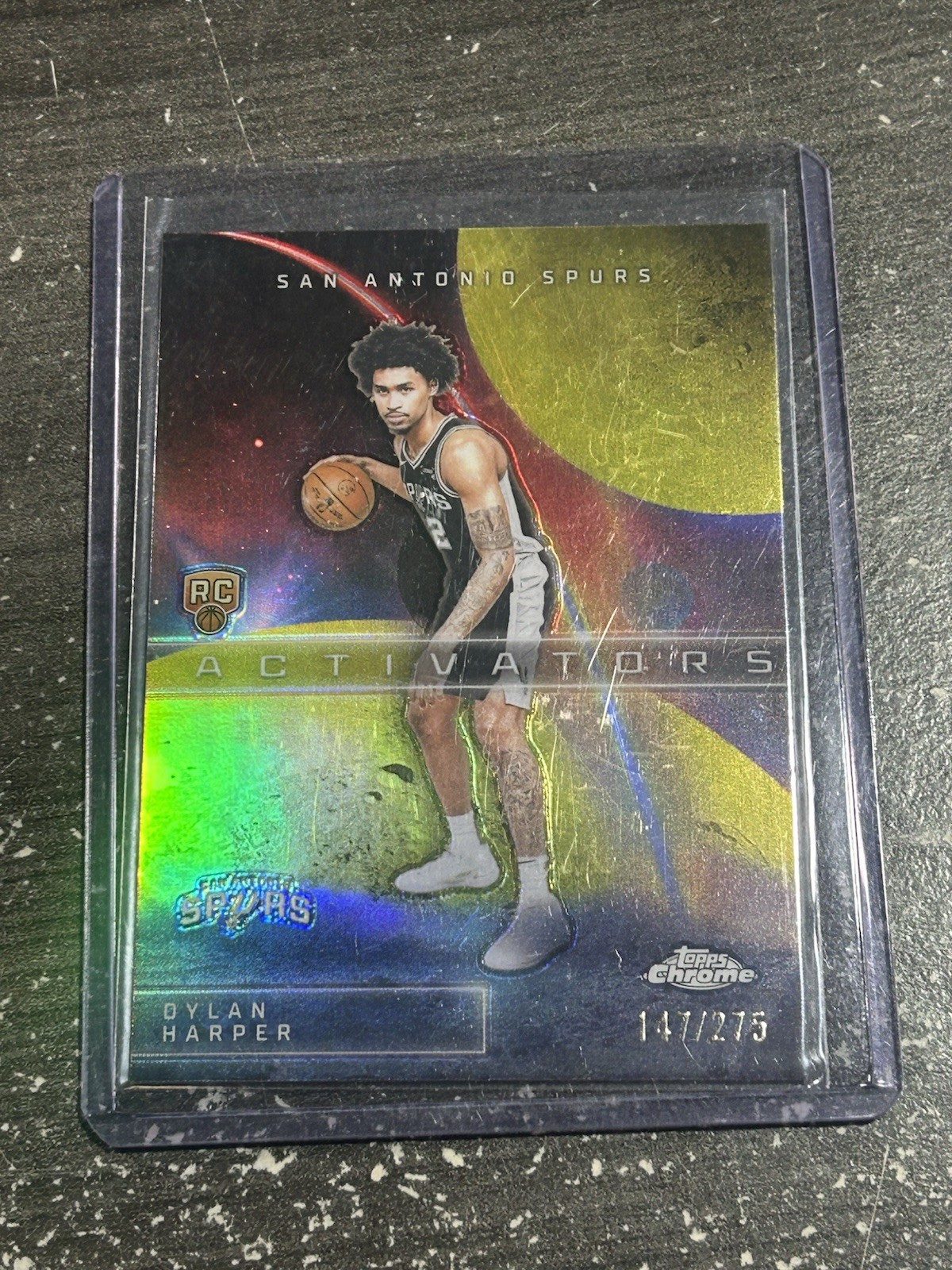 Dylan Harper 2025-26 Topps Chrome #252 Yellow Activators Refractor /275 A8
