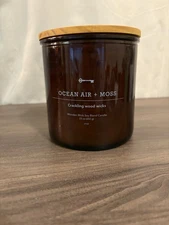 Threshold 3-Wick Ocean Air + Moss Scented Candle Soy Blend  23 Oz. NWT