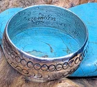 Vtg  Sezgin signed Navajo Sterling Silver Wide Cigar Band Ring Size 10 8mm 5.2g