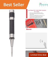 Steel Automatic Center Punch with Adjustable Stroke 5in for Metal Wood Plastics
