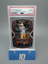 Justin Herbert 2020 Select Tri Color Club Level Rookie Card #244 PSA 10. rookie card picture