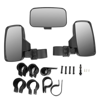 _UTV ATV Side Center Rear Wing Mirror Combo Kit For Commander Wildcat