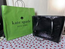 Kate Spade New York KM674 Bridget Crinkle Black Patent Large Tote - NWT