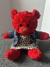 BAB RED ROSES BEAR Valentine  s Day Build a Bear Plush Stuffed W/ Dress  Jacket