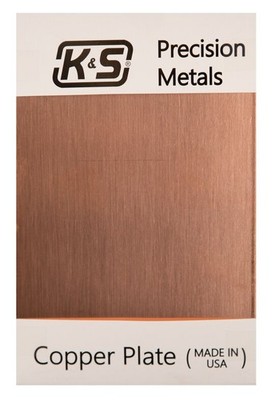 K&S 6605 0.050'' x 9'' x 12'' Copper Etching Plate