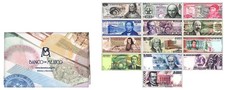 Mexico 5-100000 Pesos 13 Pieces Set, 1972-1989, P-62-94, UNC w/ Folder