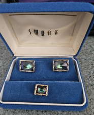 Vintage SWANK Cuff Links  Tie Tac Set
