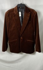 Express Men's Brown Velvet Slim Fit Peak Lapel Blazer Sport Coat 40S NWT