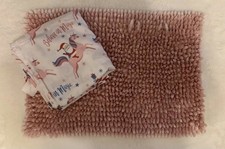 Christmas Fabric Shower Curtain With Unicorns Design With Rug Set