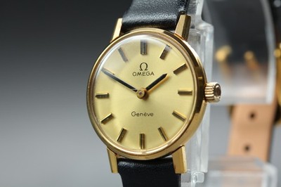 Vintage 1970s Omega Geneve Ladies Cal.625 Manual Wind Gold Dial 24mm [Exc+5]