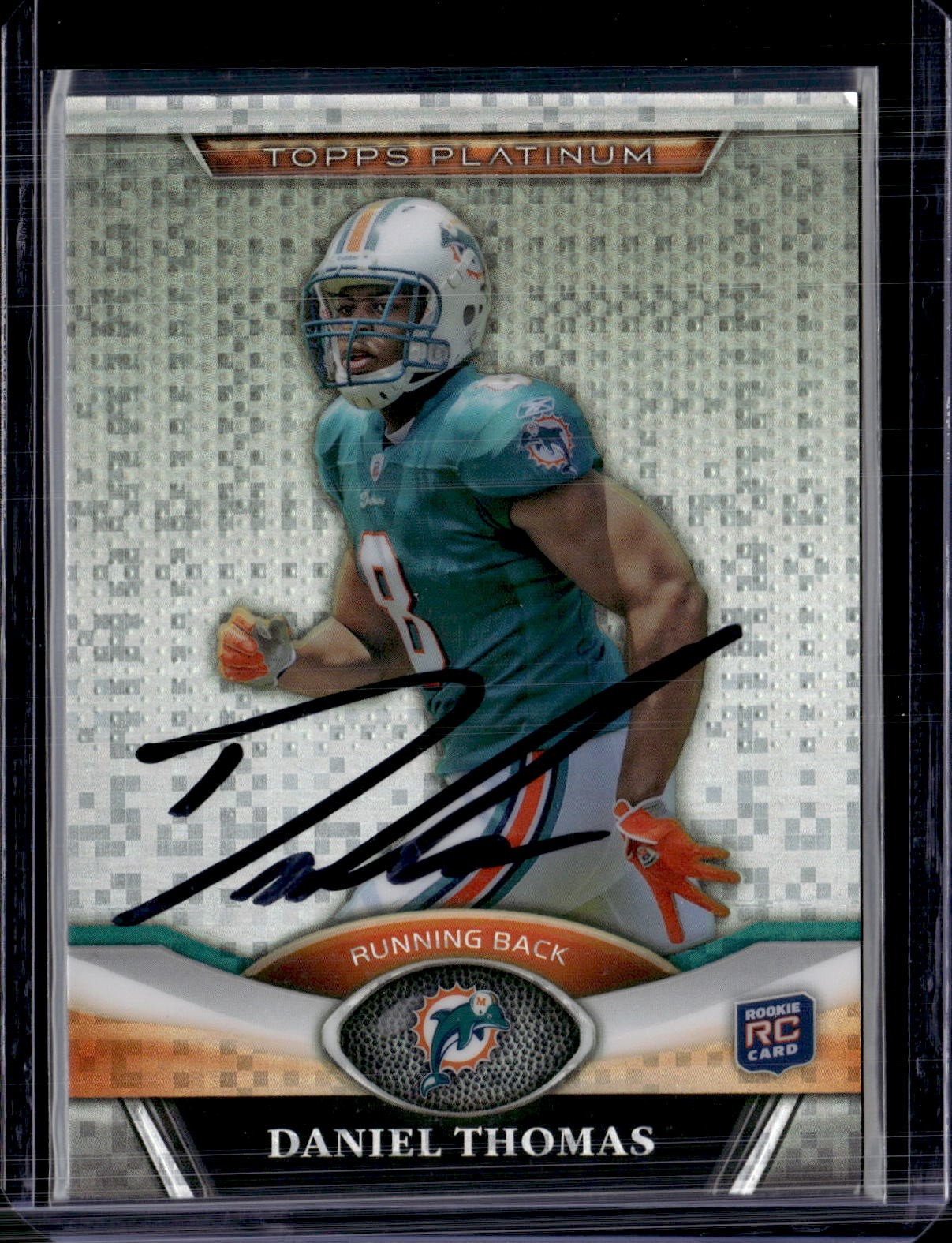 2011 Topps Platinum #44 Daniel Thomas Rookie RC X-Fractor Auto Dolphins EX-MINT