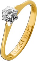 SolitäR Ring Gold 750 18 Karat Brillant 0.22Ct