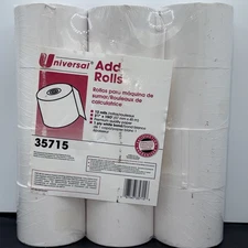 Paper Adding Machine/calculator Roll, 2-1/4x150 Ft White 12/pack, Unv35715