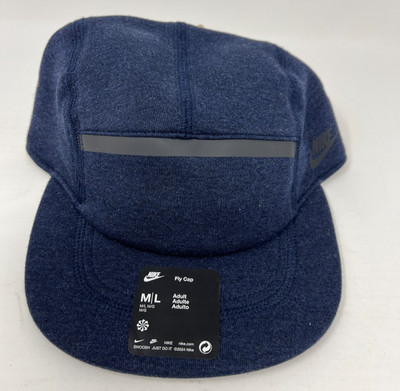 Nike Fly Cap Unstructured Blue Tech Fleece Hat Cap Size M/L Adult HJ3504-451