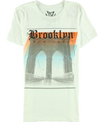 Univibe Mens Broolyn Bridge Graphic T-Shirt, White, Small