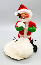 Annalee Santa Building Snowman 8 inch 1997 Vintage Christmas Made in USA