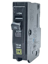 Square D- QO115- 15A- 1-Pole Circuit Breaker Plug-On UL Listed -15-amp -NEW