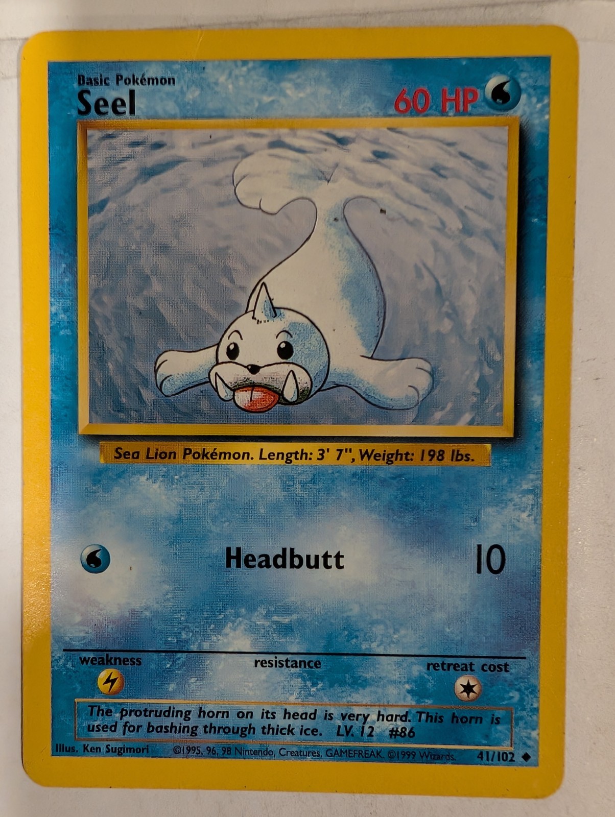 SEEL 41/102- Base Set Pokemon Card