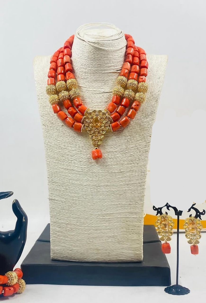 Traditional Wedding Coral Beads African Niger...